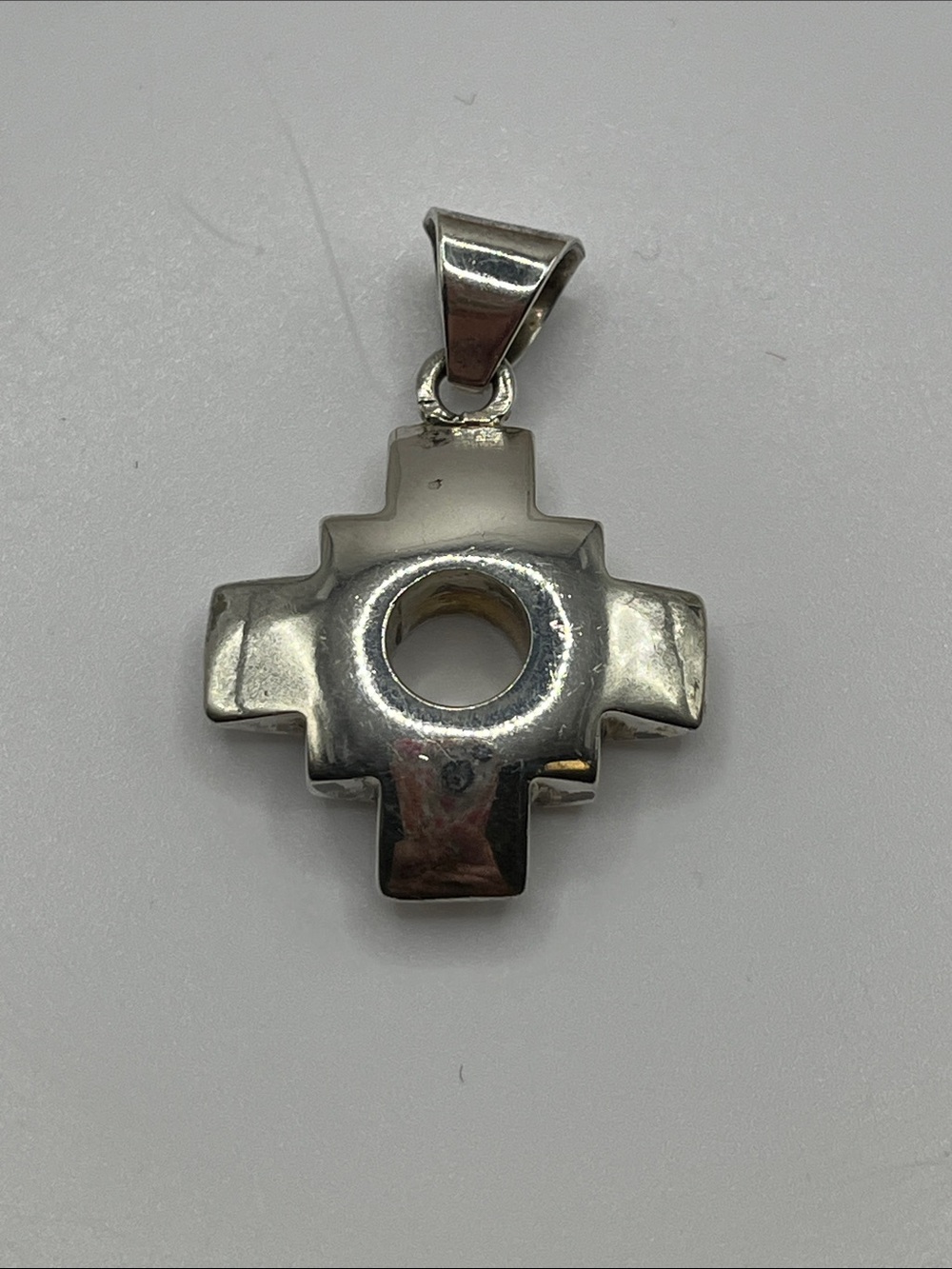 Silver Southwest Cross Stamped 950